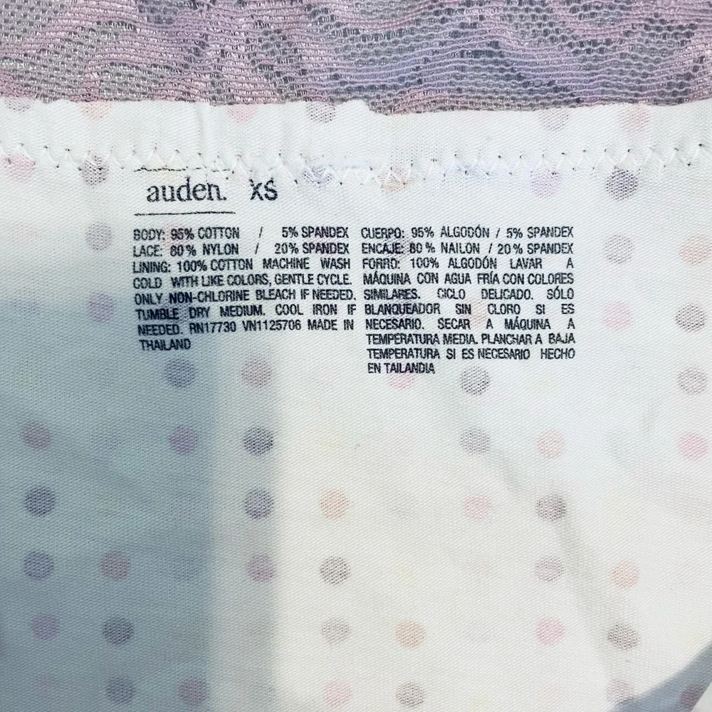 NWT Auden Cotton Blend Lace Polka Dot Hipster Undies / XS - Picture 4 of 4